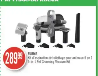 Pharmaprix Furme kit d'aspiration 5-in-1 pet grooming vacuum kit offer