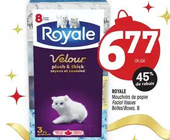 Uniprix Royale mouchoirs de papier/facial tissues, boîtes/boxes offer