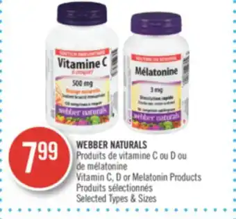 Pharmaprix Webber naturals vitamin c d or melatonin products offer