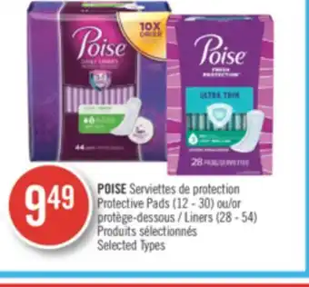 Pharmaprix Poise protective pads (12-30) or liners (28-54) offer