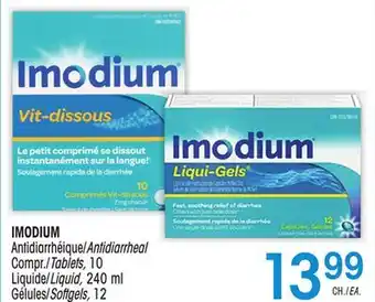 Uniprix Imodium antidiarrhéique/antidiarrheal, liquide/liquid, gélules/softgels offer