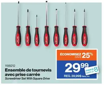 Patrick Morin Milwaukee screwdriver set with square drive offer