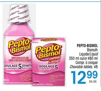 Uniprix Pepto-bismol bismuth, compr. à croquer/chewable tablets offer