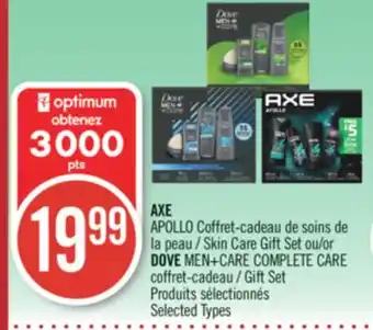 Pharmaprix Axe apollo skin care gift set or dove men+care complete care gift set offer