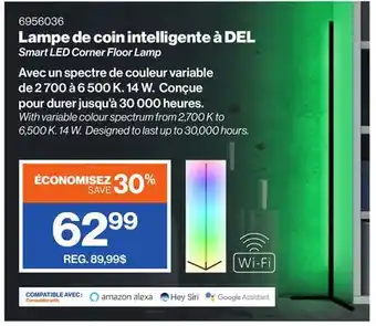 Patrick Morin Smart led corner floor lamp offer