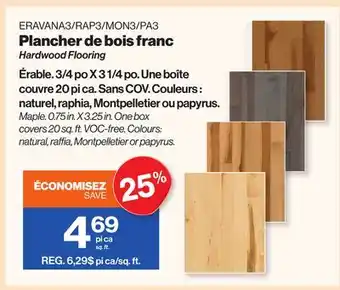 Patrick Morin Hardwood flooring offer