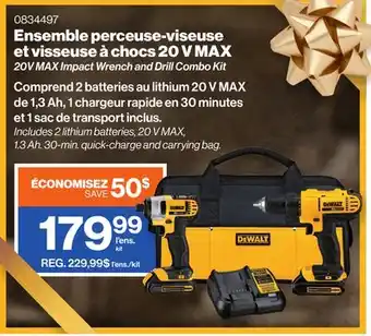 Patrick Morin Dewalt 20v max impact wrench and drill combo kit offer