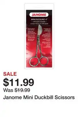 TSC Stores Janome mini duckbill scissors offer