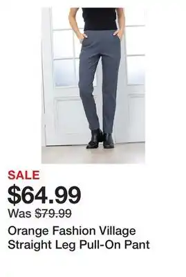 TSC Stores Orange fashion village straight leg pull-on pant offer