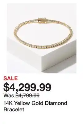 TSC Stores 14k yellow gold diamond bracelet offer