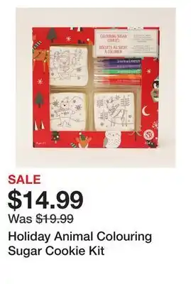 Chapters Indigo Holiday animal colouring sugar cookie kit offer