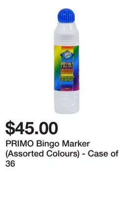Dollarama Primo bingo marker (assorted colours) - case of 36 offer