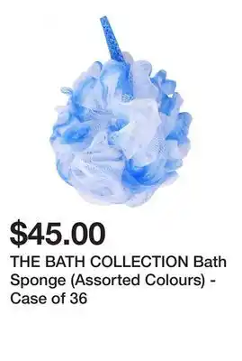 Dollarama The bath collection bath sponge (assorted colours) - case of 36 offer