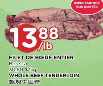 Kim Phat Beretta whole beef tenderloin offer