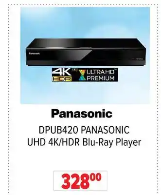 2001 Audio Video Panasonic uhd 4k/hdr blu-ray player offer