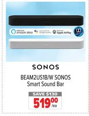 2001 Audio Video Sonos smart sound bar offer