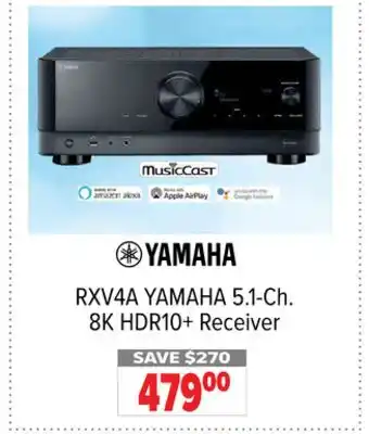 2001 Audio Video Yamaha 5.1-ch. 8k hdr10+ receiver offer