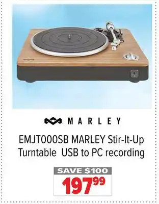 2001 Audio Video Marley stir-it-up turntable usb to pc recording offer