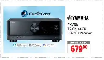 2001 Audio Video Yamaha 7.2-ch. 4k/8k hdr 10+ receiver offer