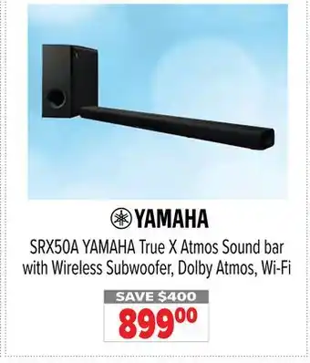 2001 Audio Video Yamaha true x atmos sound bar with wireless subwoofer, dolby atmos, wi-fi offer