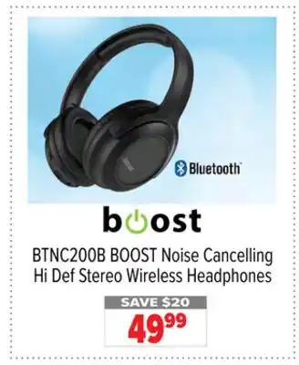 2001 Audio Video Boost noise cancelling hi def stereo wireless headphones offer