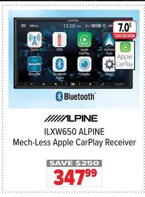 2001 Audio Video Alpine mech-less apple carplay receiver offer