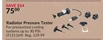 Princess Auto Radiator pressure tester offer