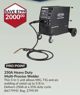Princess Auto 250a heavy duty multi-process welder offer