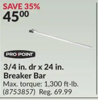 Princess Auto 3/4 in. dr x 24 in. breaker bar offer