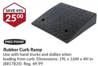 Princess Auto Rubber curb ramp offer