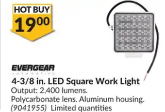Princess Auto 4-3/8 in. led square work light offer