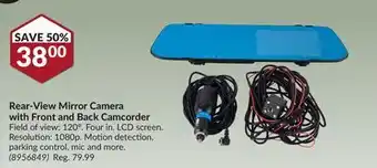 Princess Auto Rear-view mirror camera with front and back camcorder offer