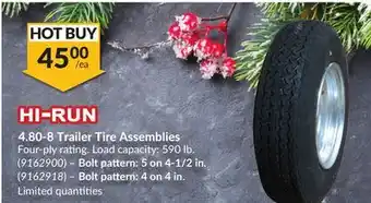 Princess Auto Trailer tire assemblies offer