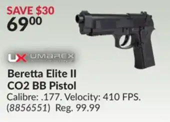 Princess Auto Beretta elite ii co2 bb pistol offer