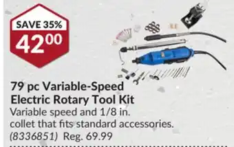 Princess Auto 79 pc variable-speed electric rotary tool kit offer