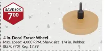 Princess Auto 4 in. decal eraser wheel offer