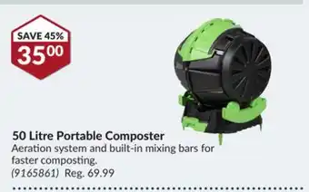 Princess Auto 50 litre portable composter offer