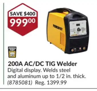 Princess Auto 200a ac/dc tig welder offer