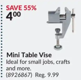Princess Auto Mini table vise offer