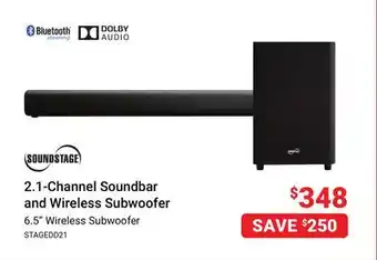 Visions Electronics Soundstage 2.1-channel soundbar and wireless subwoofer offer