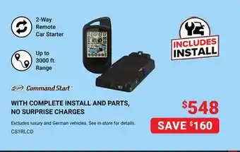 Visions Electronics Command start 2-way remote car starter offer