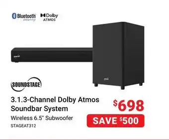 Visions Electronics Soundstage 3.1.3-channel dolby atmos soundbar system offer