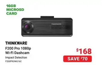 Visions Electronics Thinkware f200 pro 1080p wi-fi dashcam offer