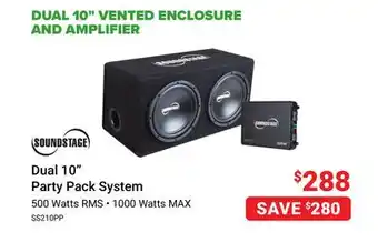 Visions Electronics Soundstage dual 10 party pack system offer