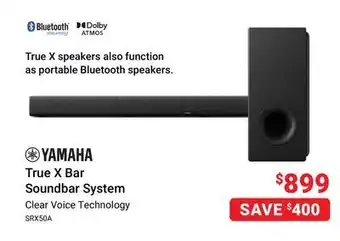 Visions Electronics Yamaha true x bar soundbar system offer