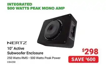 Visions Electronics Hertz 10 active subwoofer enclosure offer