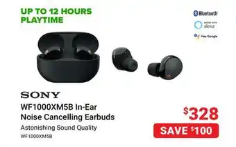 Visions Electronics Sony wf1000xm5b in-ear noise cancelling earbuds offer