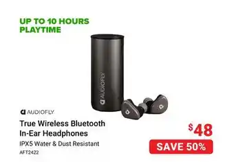 Visions Electronics Audiofly true wireless bluetooth in-ear headphones offer