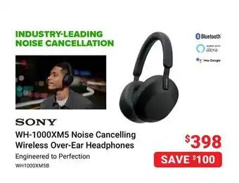 Visions Electronics Sony wh-1000xm5 noise cancelling wireless over-ear headphones offer