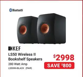 Visions Electronics Kef ls50 wireless ii bookshelf speakers offer